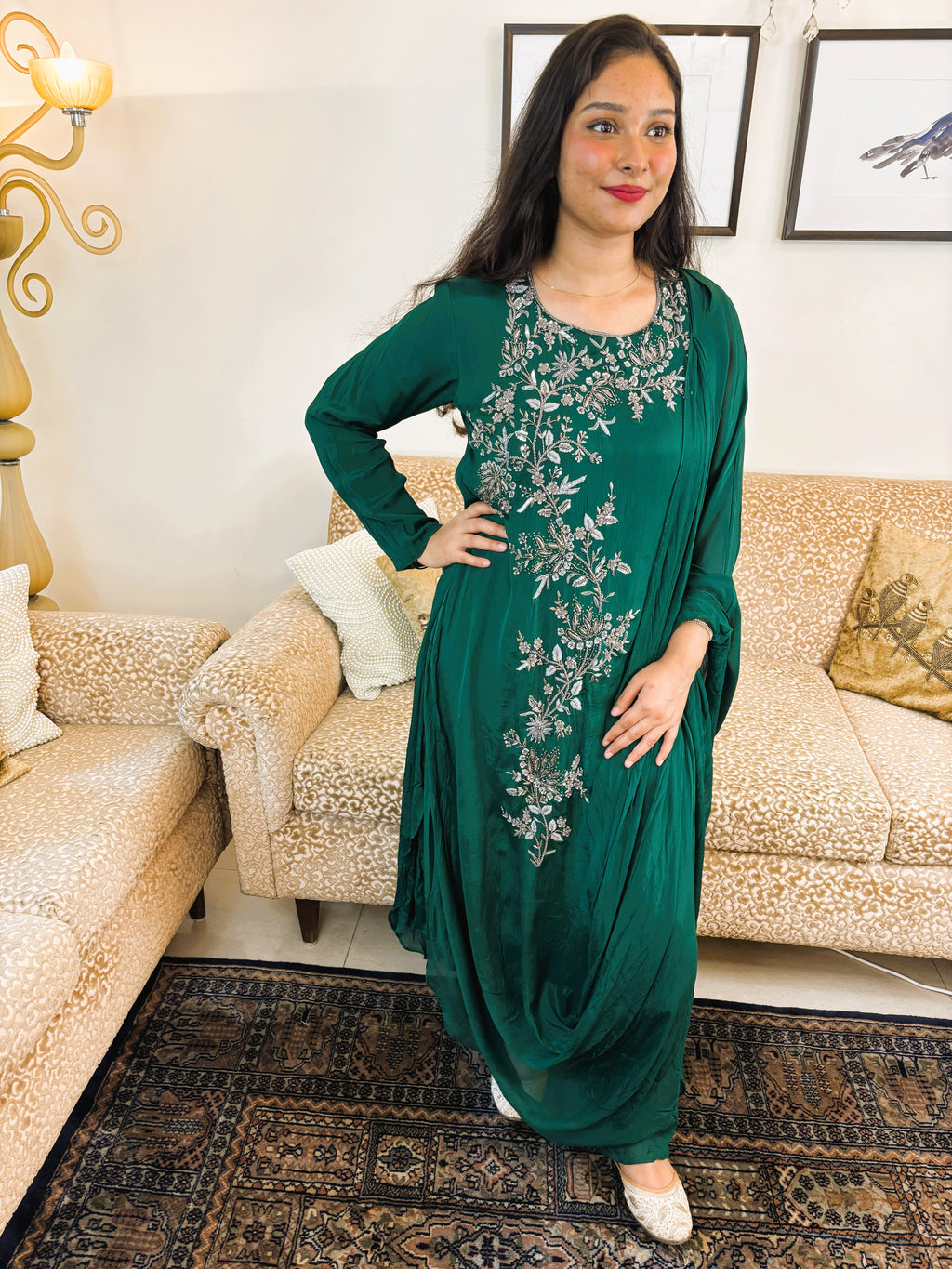 Draped Saree Look without the Fuss