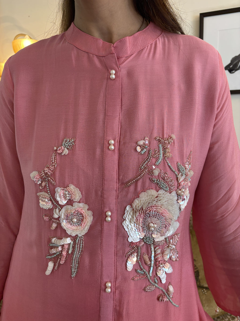 Floral Embroidery All Over the Top