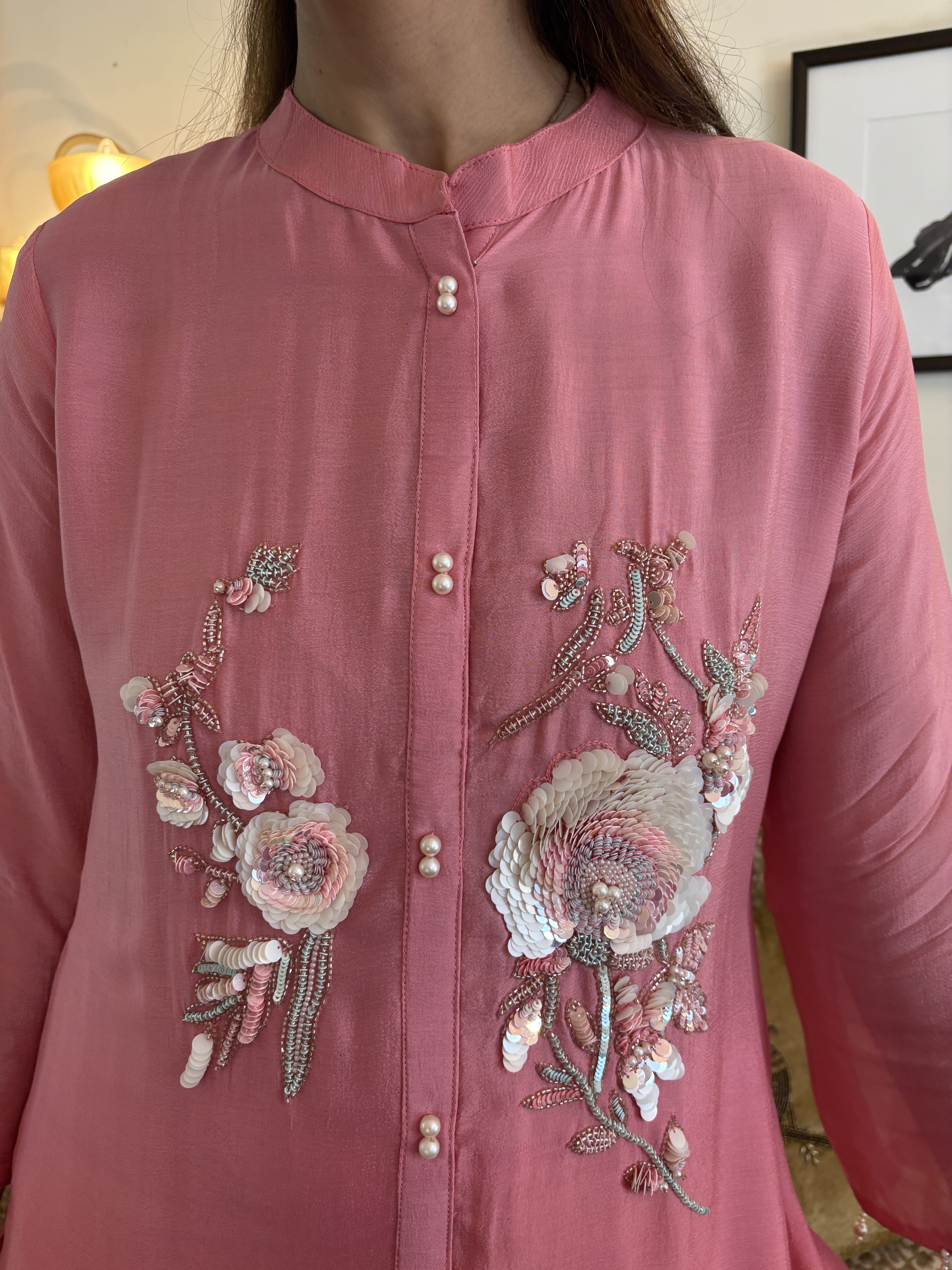 Floral Embroidery All Over the Top