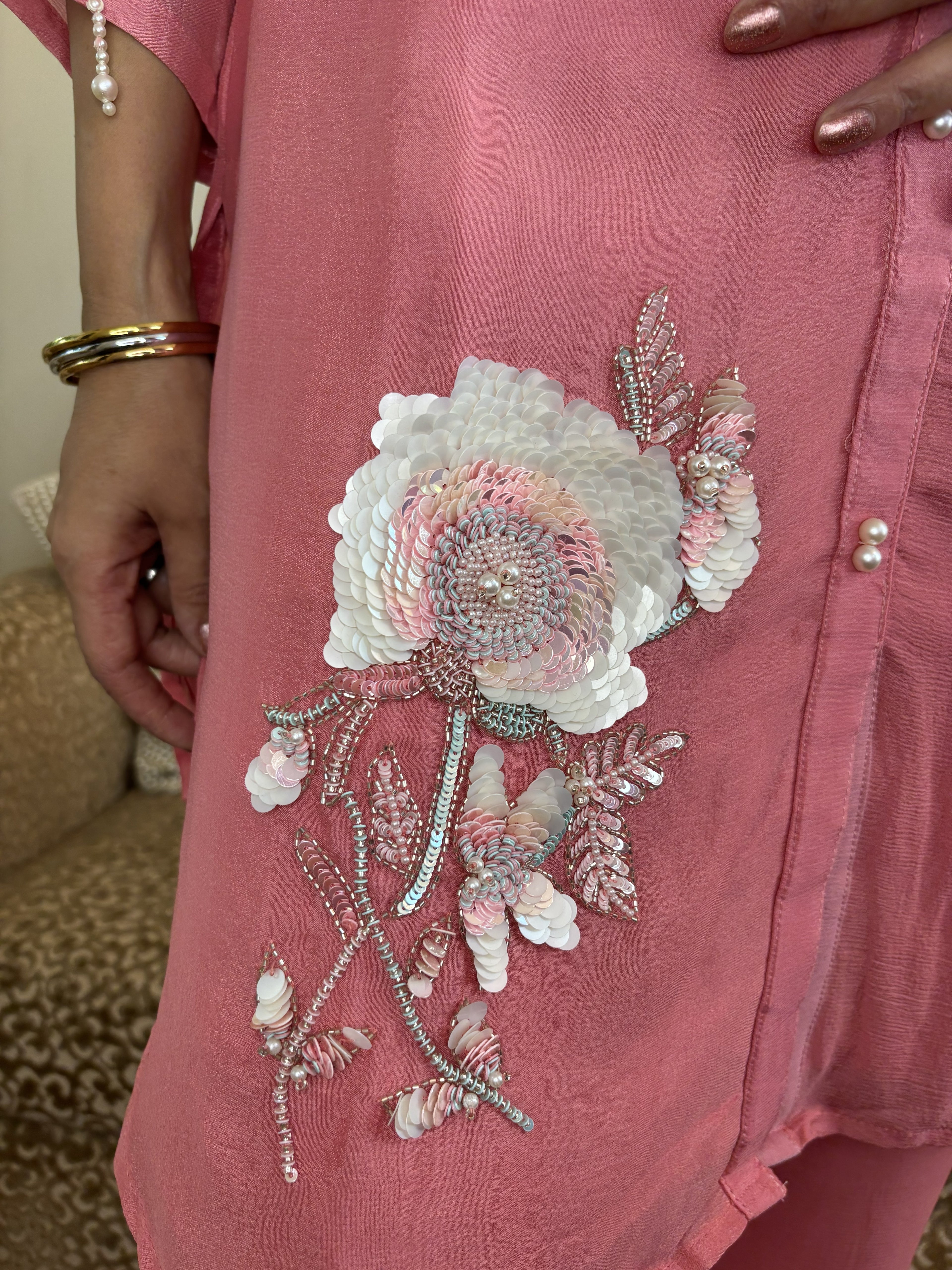 Floral Embroidery All Over the Top