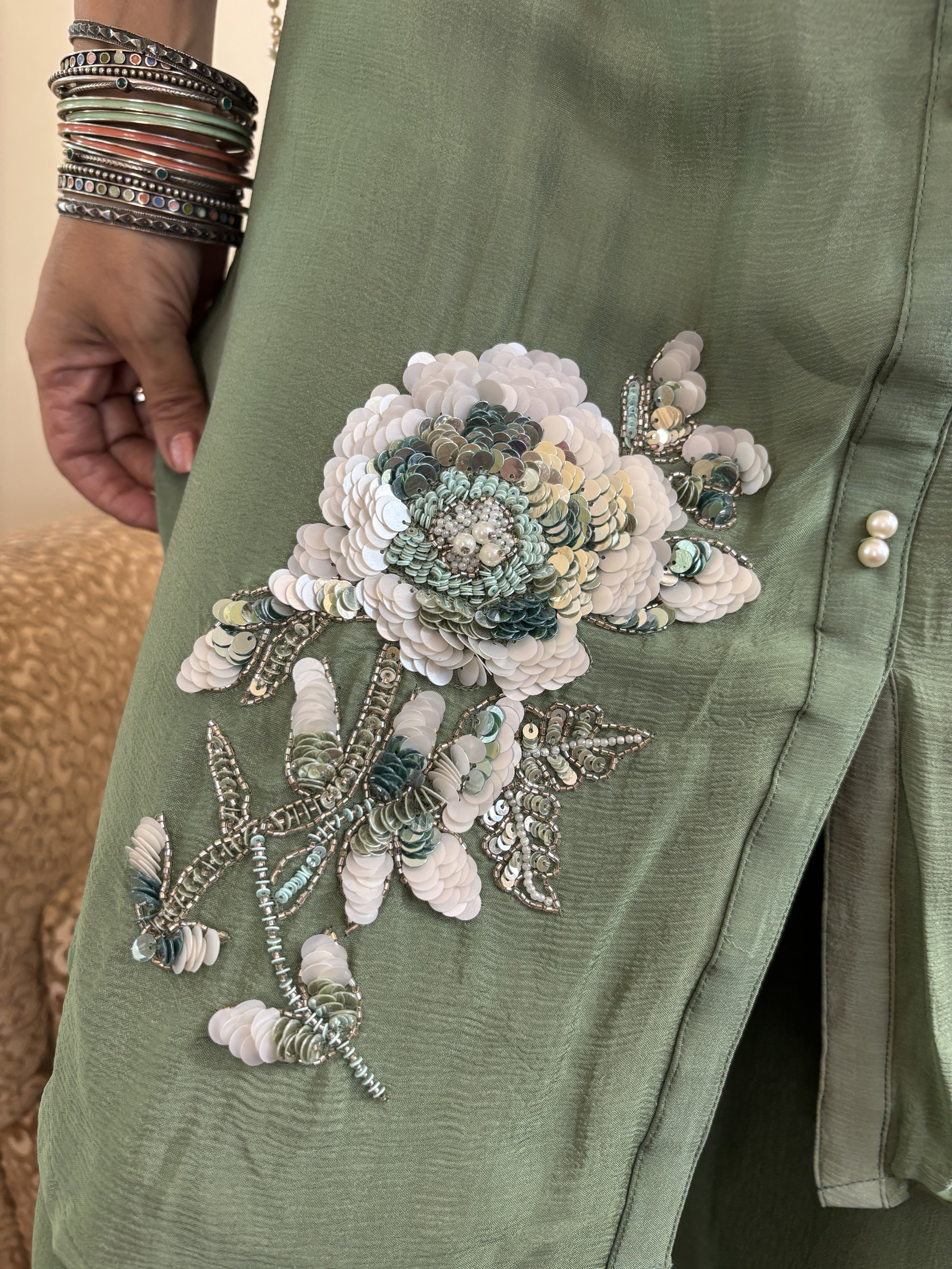 Floral Embroidery All Over the Top