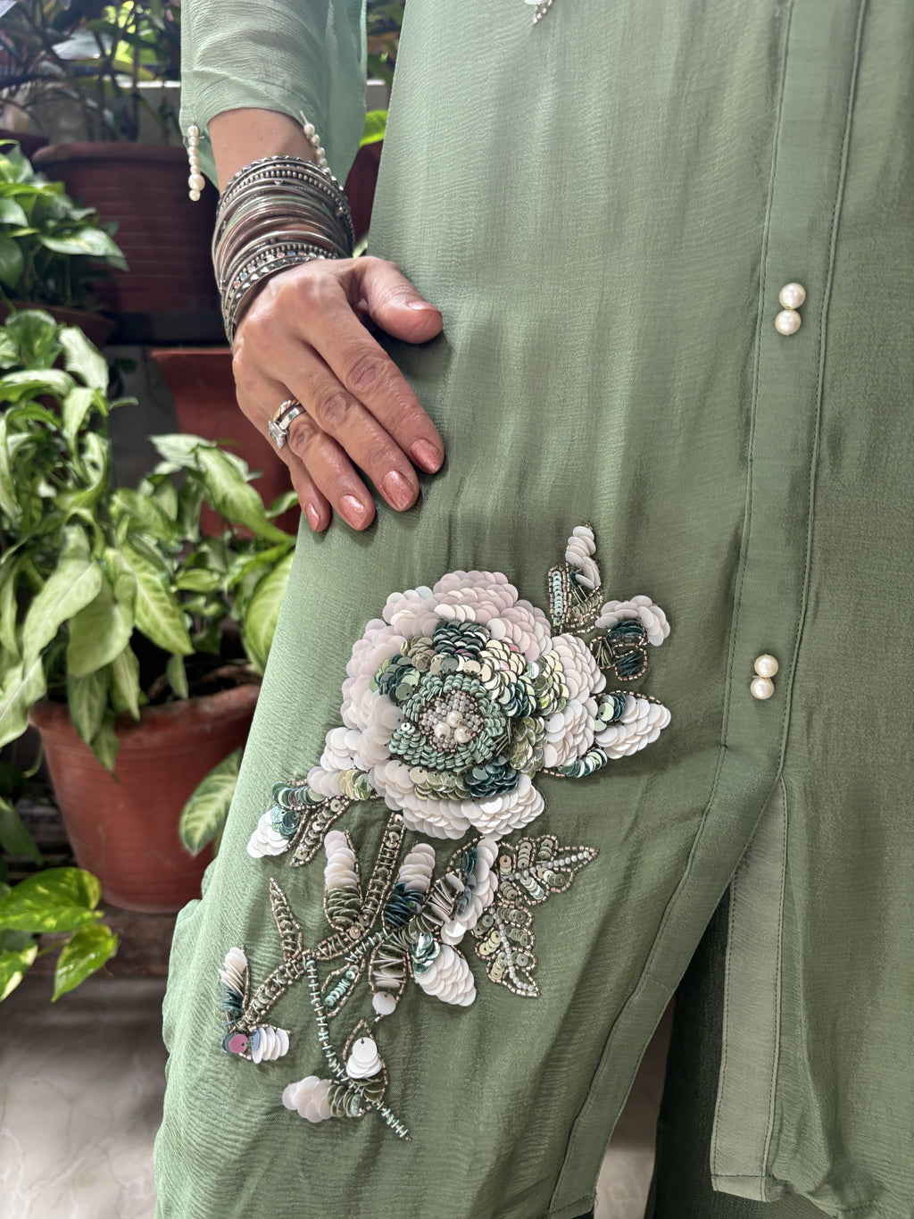 Floral Embroidery All Over the Top