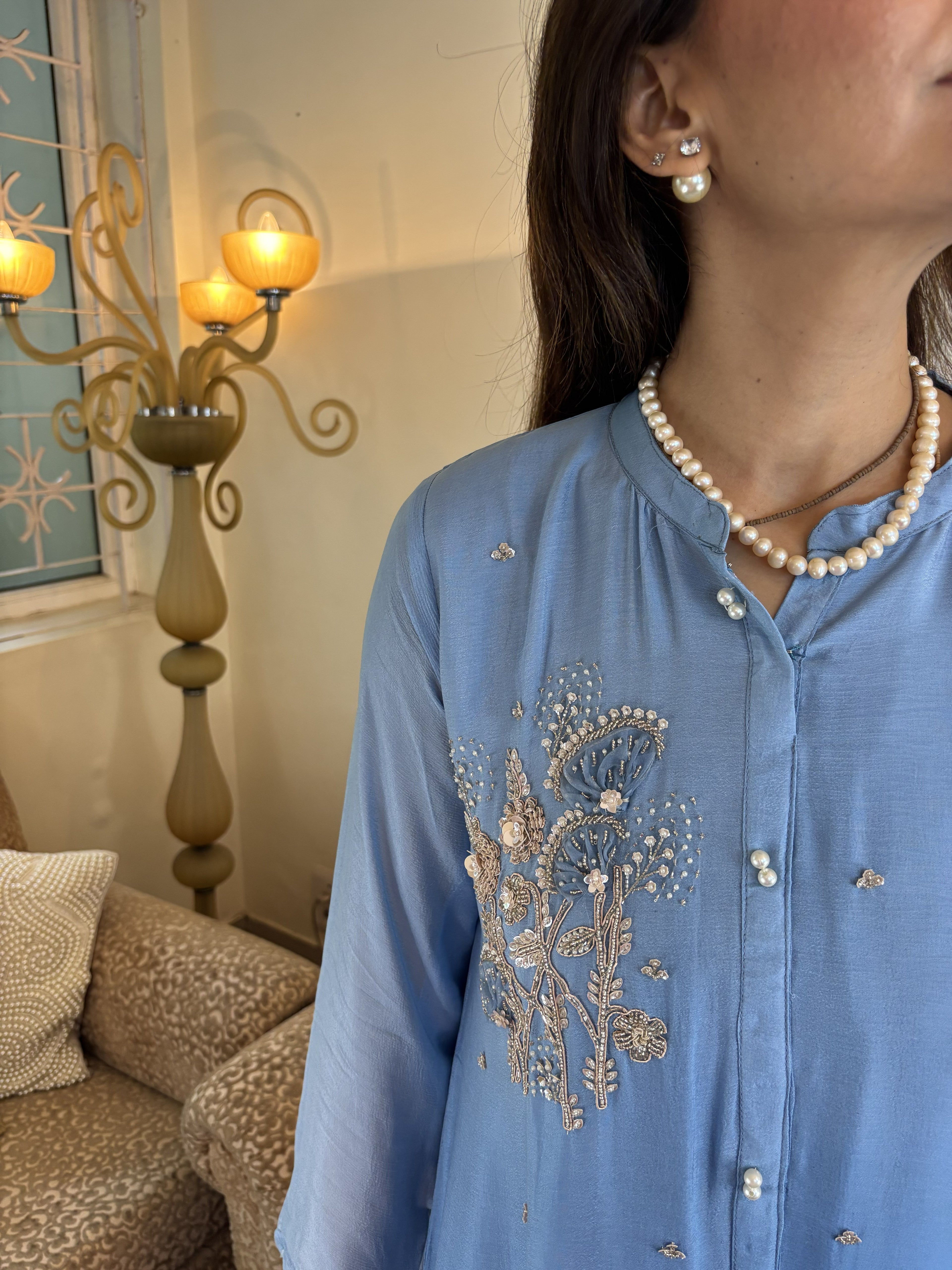 Sublime Beauty with Delicate Embroidery