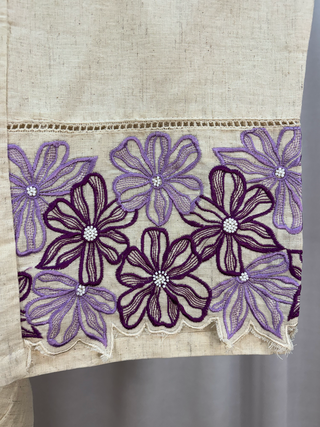 Chic Linen Embroidery Coord Set