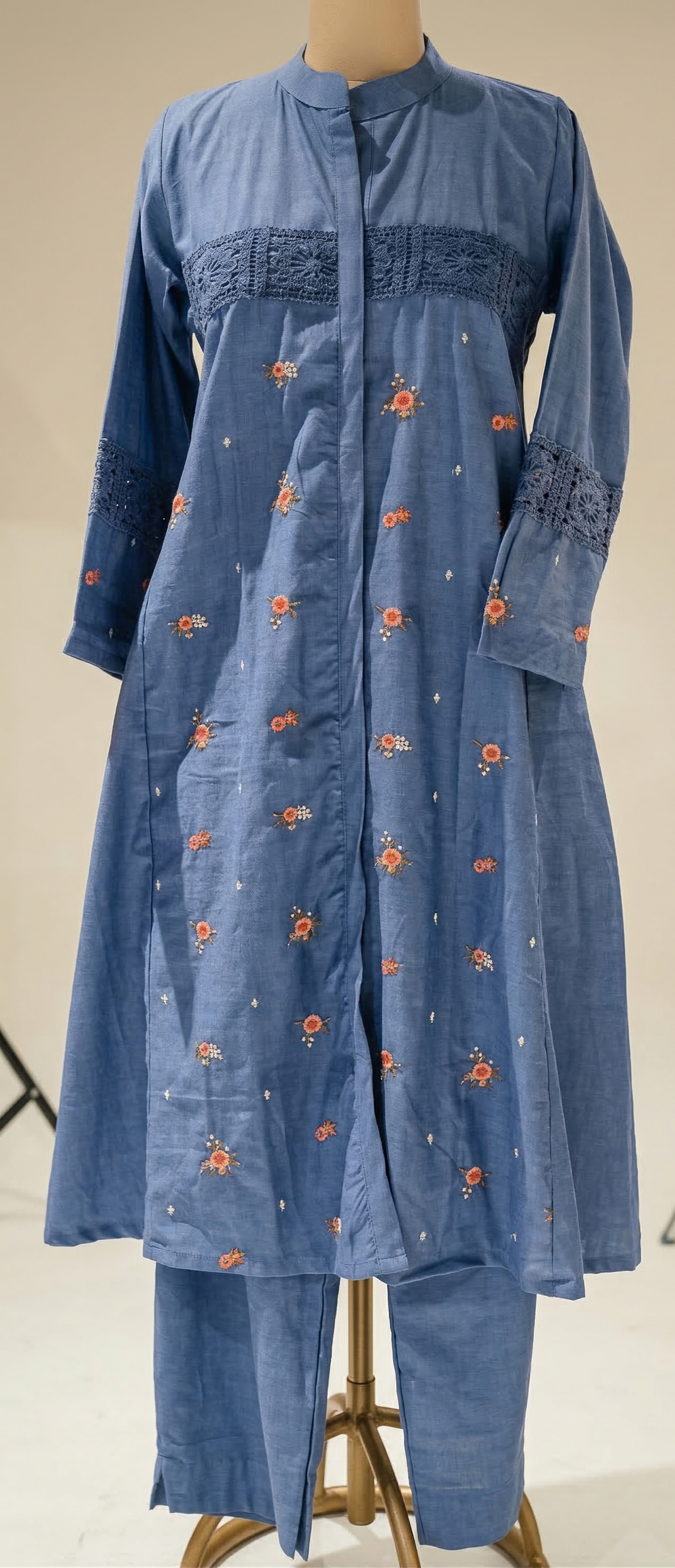 Cute Denim Kurta Set