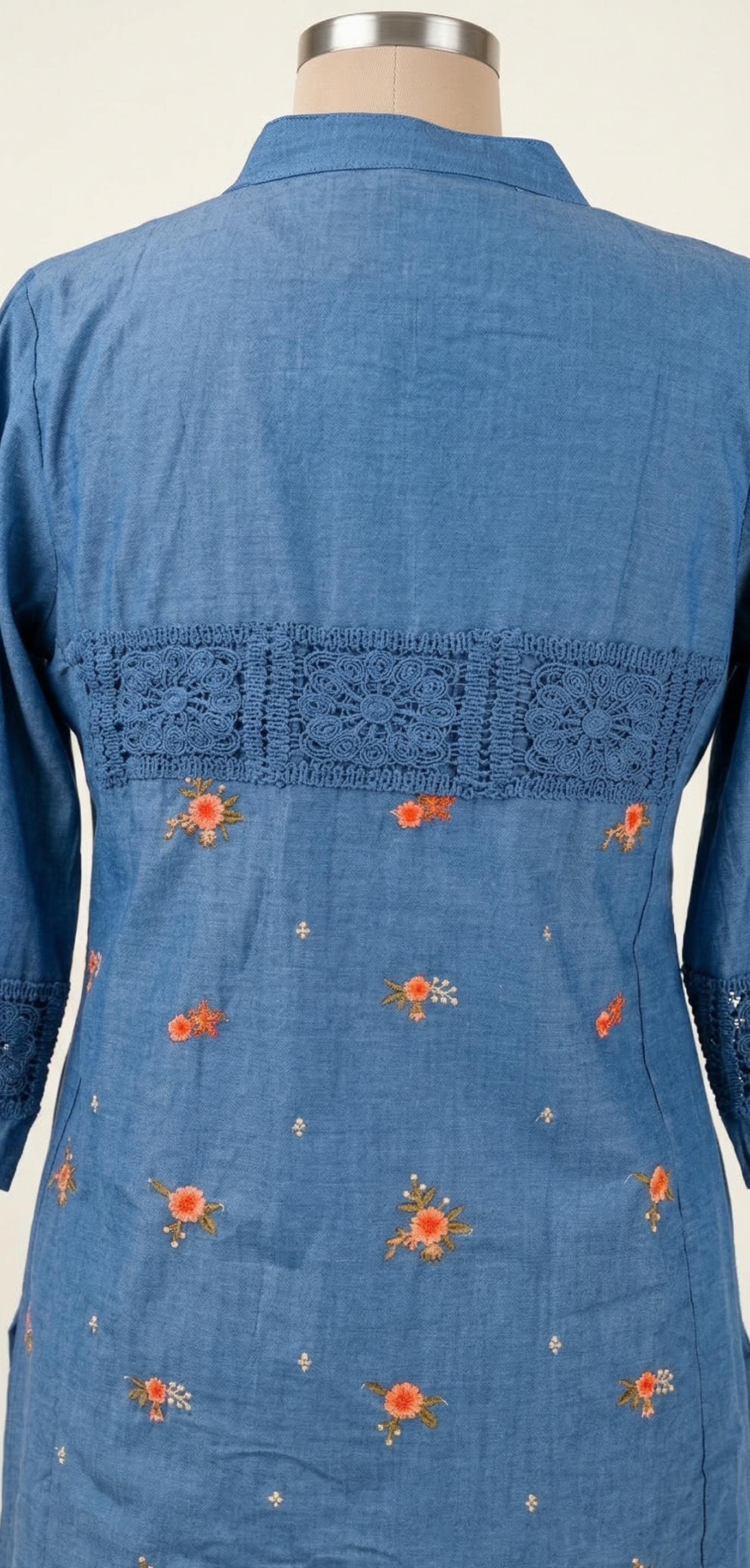 Cute Denim Kurta Set