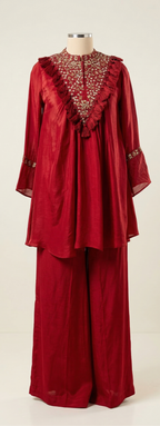 Boho-Chic Embroidered Coord Set